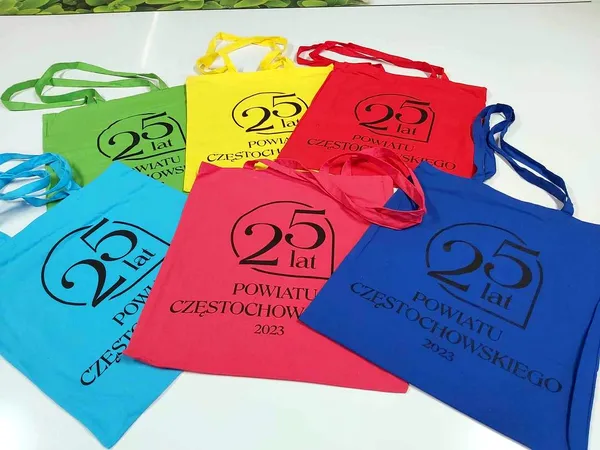 Torby bawełniane na jubileusz powiatu – realizacja Komplexdruk